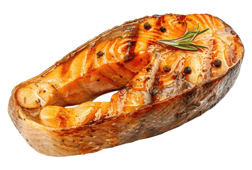 Grilled Salmon Steak Cut Out png