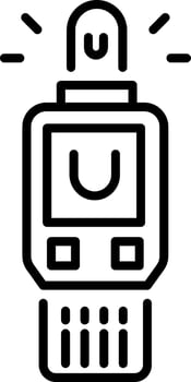 Uv meter icon in linear style vector