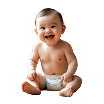 Joyful Baby with Big Smile Ideal for Parenting Blogs and Ads png