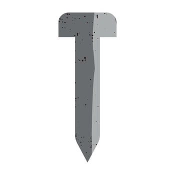 Illustration of a metal nail. vector