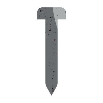 Stylized illustration of a metal nail. vector