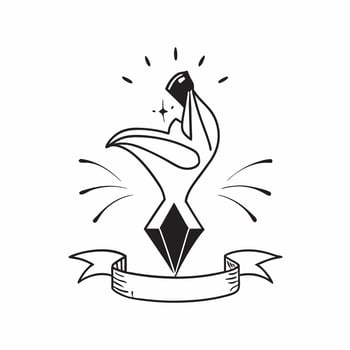 Flat Plus Size Model Silhouette and Diamond with Brilliance Text concept as An abstract design featuring a silhouette of a plus size model and a diamond symbol with the word pure vector