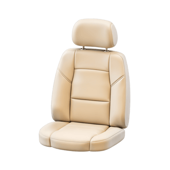 Comfortable beige car seat for modern vehicles in interior design png