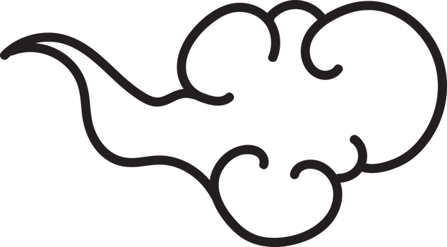 Cloud elegant style black line color png