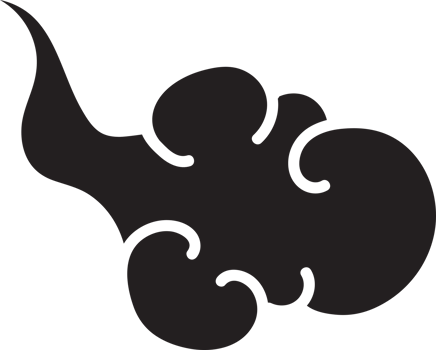 Cloud elegant style black flat color 2 png