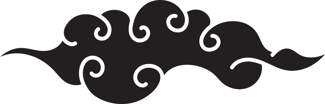Cloud elegant style black color for poster decoration png