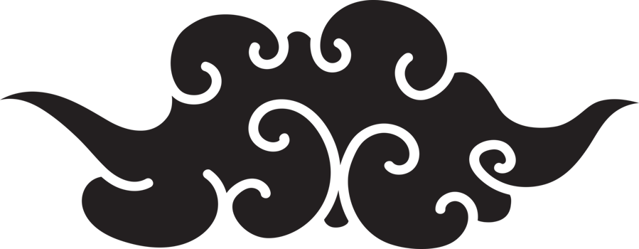Cloud elegant style black color for decoration poster png