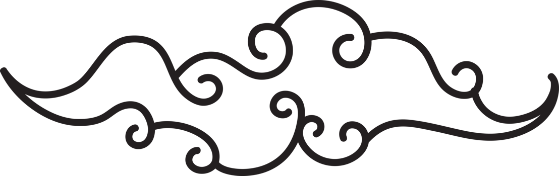 Cloud elegant bold outline style black color png