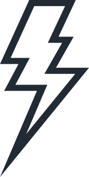 Lightning icon line style for wireless charging, shop png