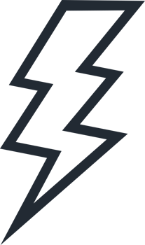Lightning icon black color line style for wireless charging png