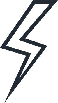 Lightning icon line style for wireless charging, sticker png