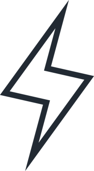 Lightning icon line style for wireless charging, emblem png