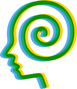 Creative mind symbol modern colorful style png