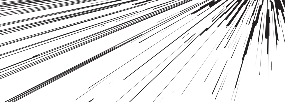 Comic book speed lines black color stripe for banner png