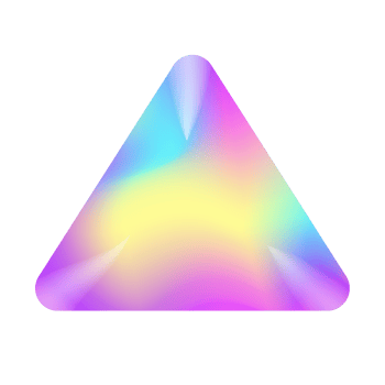 Holographic sticker template colorful modern style triangle form png