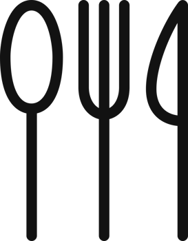 Cutlery icon line style black color png