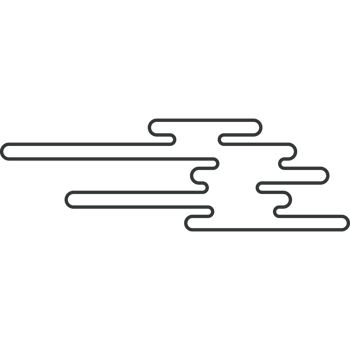 Chinese cloud line style black color isolated 2 png
