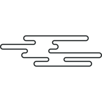 Chinese cloud line style black isolated png