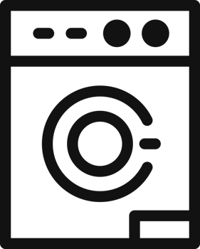 Wash machine icon black color png