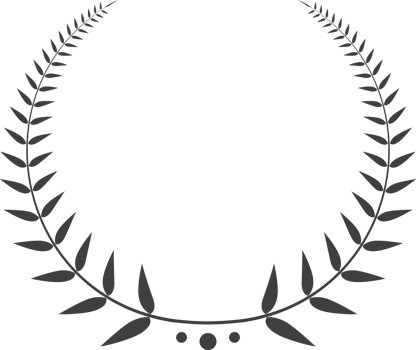 Laurel wreath black color for decoration, emblem png
