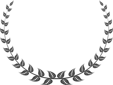 Laurel wreath black for decoration png
