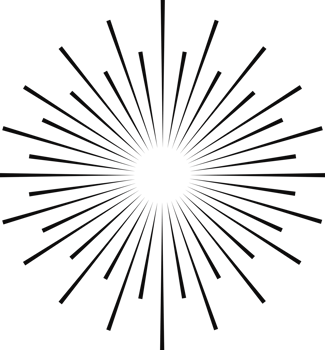 Sunburst black color flat style isolated png