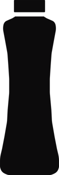 Plastic bottle icon silhouette black color png