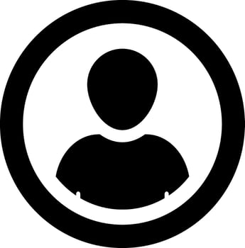 Stencil button man icon People clipart vector