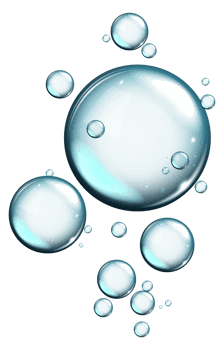 Bubbles in water isolated on transparent background png