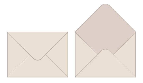 envelope, color illustration of sealed and open envelopes, isolated on white background vector
