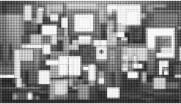 Square halftone patterns with small and big square vector