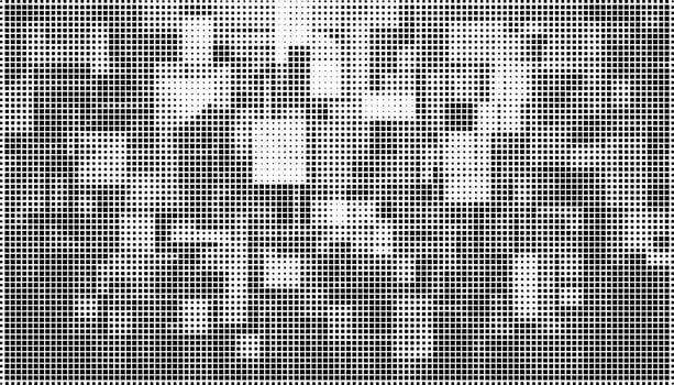 Pixel Square halftone rectangle shapes vector