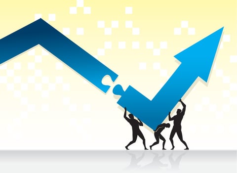 Carry Arrow Team, Economic Graph Trend Concept vector