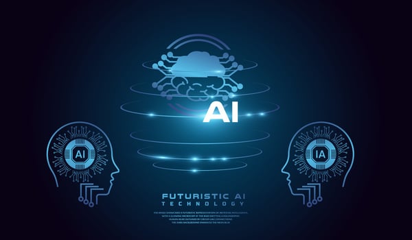 Technological Digital Brain. vector