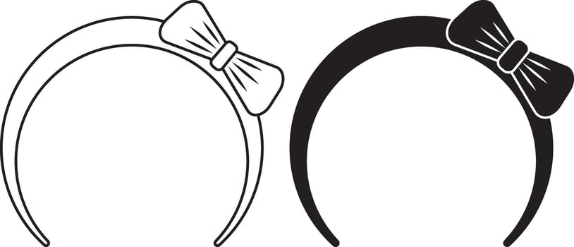 headband or hairband icon set vector
