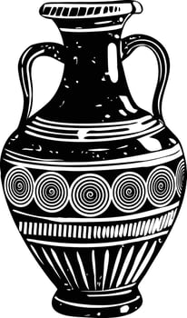 Roman pottery illustration in vintage style vector