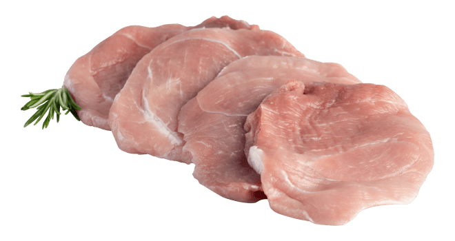 Fresh red meat, thinly sliced cut out isolated transparent background png