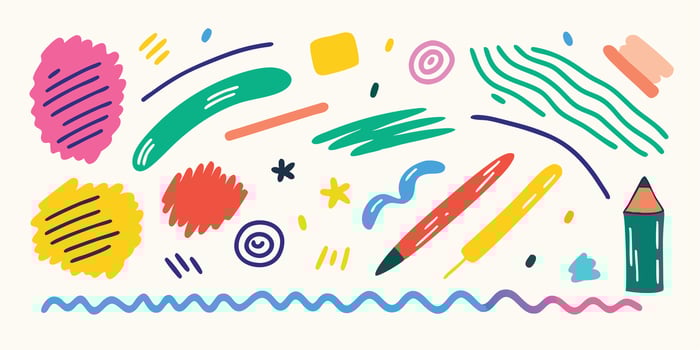 Fun Sketchy Crayon Strokes vector