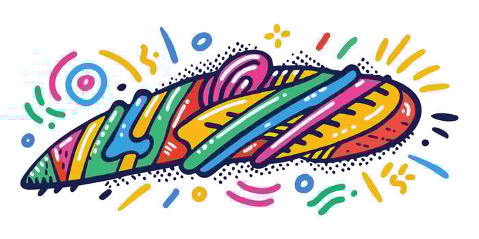 Handcrafted Crayon Stroke Art vector