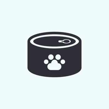 Canned food icon illustration. Cat food. vector