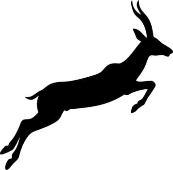 Wild Gazelle Silhouette Artwork Displaying Agility vector