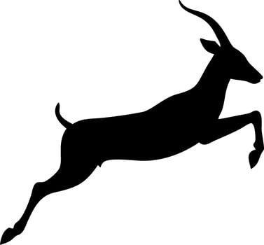 Wild Gazelle Silhouette Artwork vector