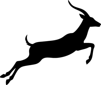 Elegant Gazelle Silhouette Illustration vector