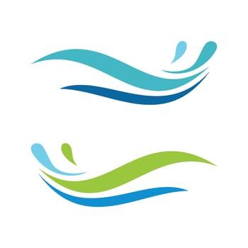 Colorful Wave Wet Water Element Logo Template Illustration Design. EPS 10. vector