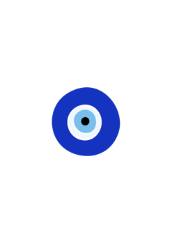 Illustration of Blue Evil Eye Symbol png