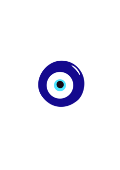 Stylized Evil Eye Amulet Graphic png