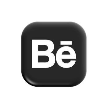 Behance app icon on transparent background png
