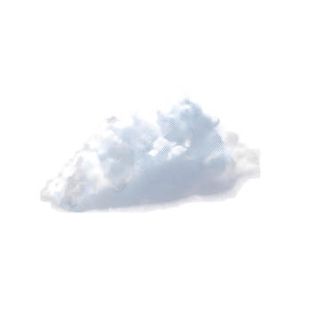 A Single Puffy Cumulus Cloud Isolated on Black Background png