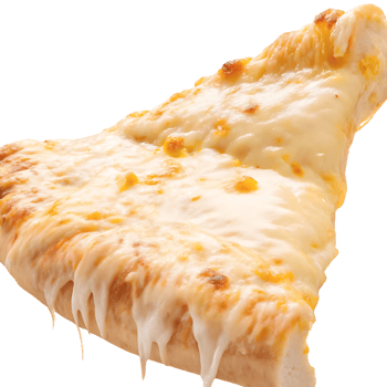 A Delicious Slice of Four Cheese Pizza with Gooey Melted Cheese png
