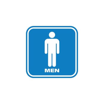 Icon Template - Men Toilet Illustration Design. EPS 10. vector